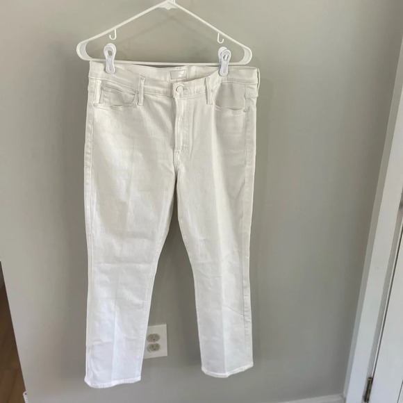 MOTHER The Dazzler Mid Rise Ankle Jeans - White - Size 33 - NWT - Picture 10 of 16